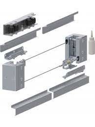 Automatisches Tor Diy Opener Teleskopschiebetürbeschläge silbrig