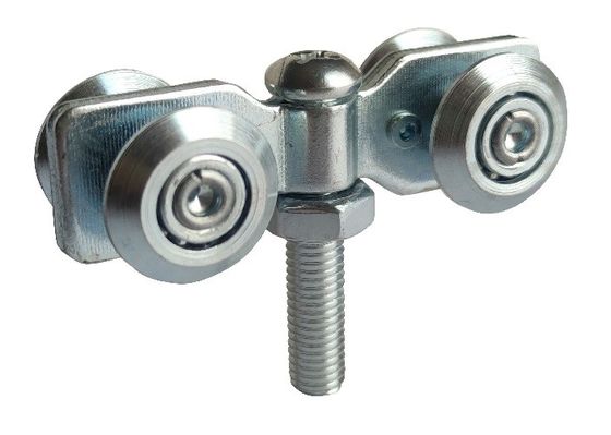 Silbernes Zink-befördern hängende Tür-Stahlrollen 22mm mit justierbarem Bolzen mit der Eisenbahn