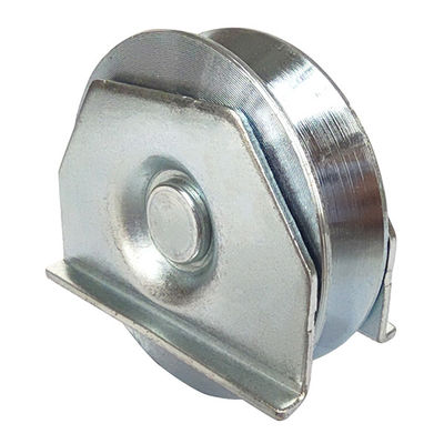 Unterschied sortiert silbernes verzinktes Rad des gleitenden Tors der doppelten Lager v-Nut Stützmit doppelten Platten
