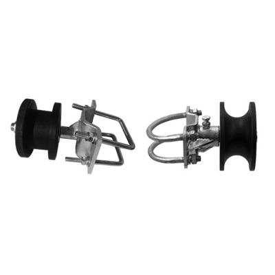 Runde und quadratischer Posten-Zaun Black Nylon Roller 4 Zoll galvanisierten