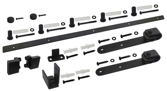 Doppelte Tür-Kabinett Mini Barn Door Hardware Kit 8ft 10ft schwarz