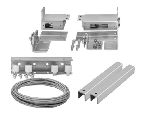 Galvanisierte doppelte Tür-teleskopische gleitendes Tor-Hardware automatisches 3M 4M