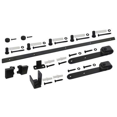 Mini Bent Plate Barn Door Roller, der Schranktür Kit Black schiebt