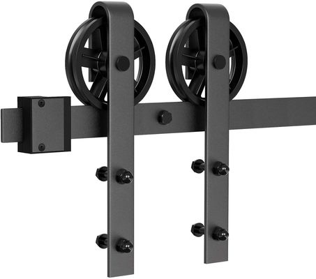 2,25 starkes Doppelt-gleitendes Scheunen-Tür-Hardware-Schwarzes des Scheunen-Tor-Hardware-Decken-Berg-8ft
