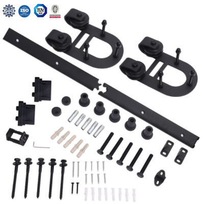 2,25 starkes Doppelt-gleitendes Scheunen-Tür-Hardware-Schwarzes des Scheunen-Tor-Hardware-Decken-Berg-8ft