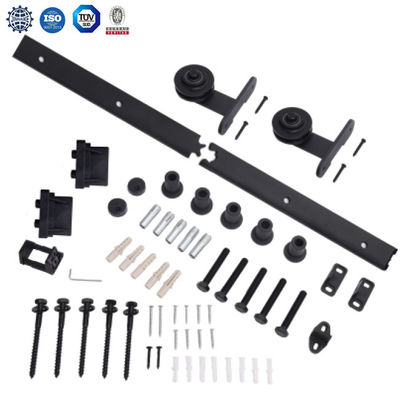 2,25 starkes Doppelt-gleitendes Scheunen-Tür-Hardware-Schwarzes des Scheunen-Tor-Hardware-Decken-Berg-8ft