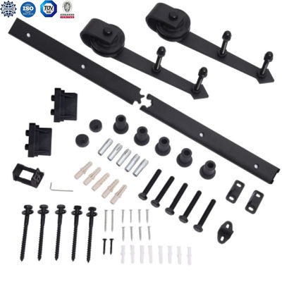 2,25 starkes Doppelt-gleitendes Scheunen-Tür-Hardware-Schwarzes des Scheunen-Tor-Hardware-Decken-Berg-8ft