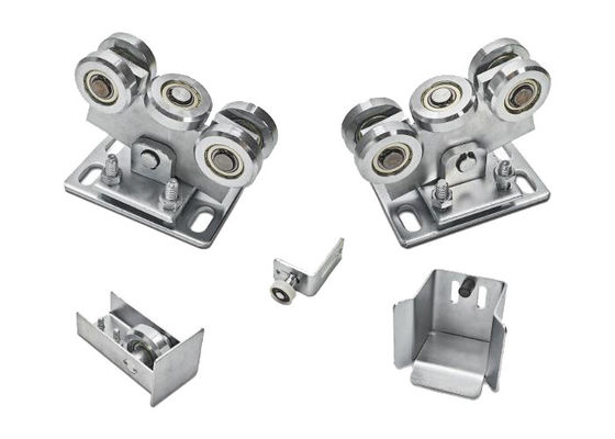 Verzinken Sie silbernes justierbares gleitendes freitragendes Tor-Stahlrad mit 5 Patrone 126mm