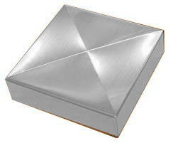 100mm 4x6 8x8 Zaun Corner Post Cap für Pyramiden-Säulen-Abdeckung 4x4 6x6 7x7 silberne