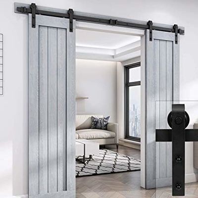 Doppeltes 144 Zoll 12 Fuß 6,6 Ft-Überbrückung, die Scheunen-Tür-Hardware-Aufhänger Kit Interior schiebt