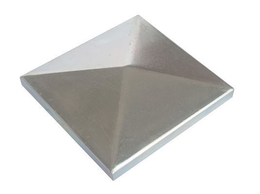 5/8 2 x 2 Zaun-Post Caps Galvanized-weißer Stahlpyramiden-Overall 40x40 3 5/8 x 3