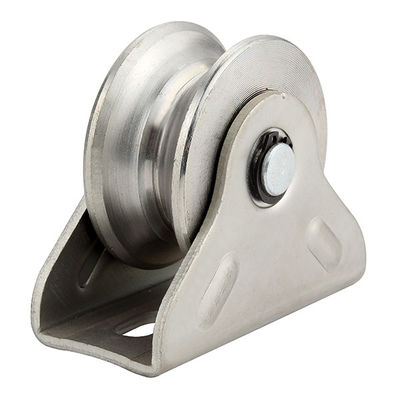 Edelstahl-gleitendes Tor-Rad 4&quot; 101.6mm U und V fugen doppelte Lager