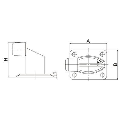 Zaun-Outdoor Gate Door-Stopper-Enden-Endschwarzpulver-Beschichtung mit Gummi