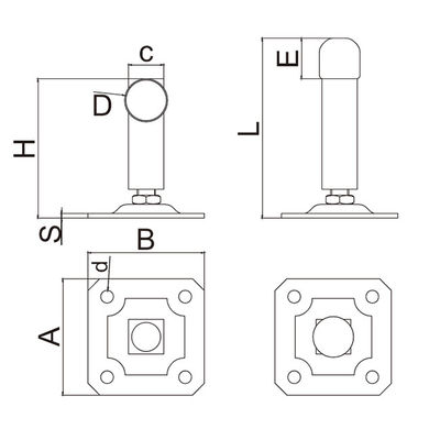 Glasboden-installieren elektrischer Tor-Stopper mit Bolzen-unten niedriger Wand Ausrüstung