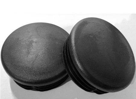 3,5 Zoll 4 Schwarzes der Zoll-rundes Plastikposten-Kappen-50x50