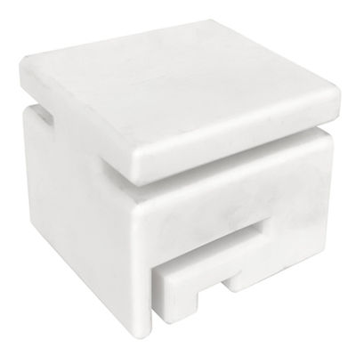 74x76x62.2mm gleitendes Tor-Nylonführungsblock 75mm weiß
