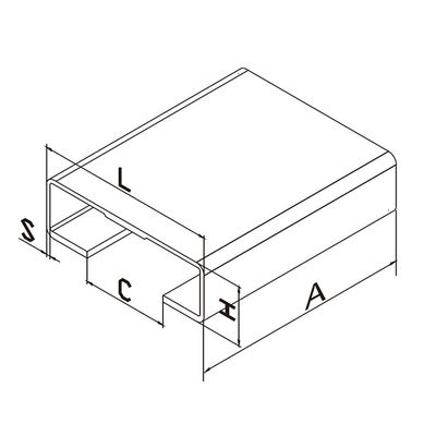 FK01A, das Aluminiumnylonblock-gleitendes Tor-Schienenstrang-Führer des Torpfosten-300mm schiebt