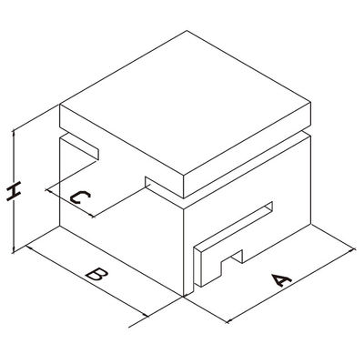 76mm 300mm freitragende Nylonrollen-Nylonführungsblock-gleitende Tor-Aluminiumkanal