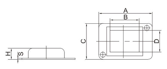 6&quot; 3&quot; galvanisierter Posten bedeckt Stärke-Stahlmontage-Posten-Platte 6x6 4x4 2x4 1.5mm mit einer Kappe
