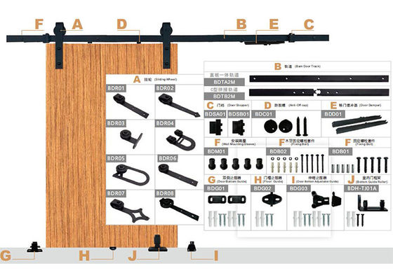 Holztür-Hardware-Scheunentür-Hardware-Teile