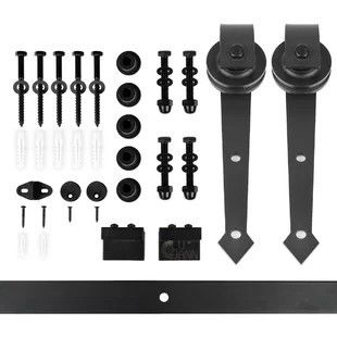 gleitender Tür-Hardware-Bahn-Schienen-Kit Systems 6.6ft des Wandschrank-80kg Stahlhochleistungspfeil