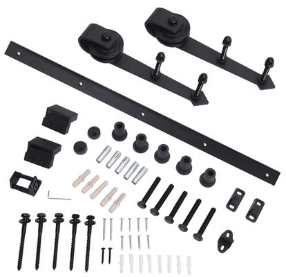 gleitender Tür-Hardware-Bahn-Schienen-Kit Systems 6.6ft des Wandschrank-80kg Stahlhochleistungspfeil