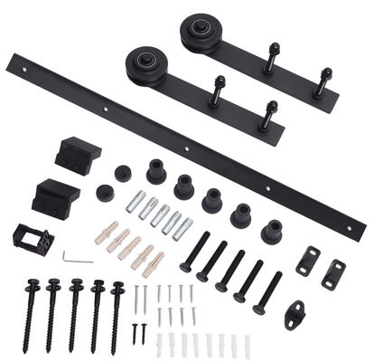 6.13kg 8ft 60 Scheunen-Tür-Hardware-in der industriellen hängenden Tür-Rollen-geraden Platte