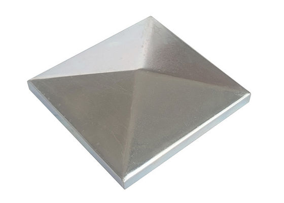 Eisen 1&quot; 1 2&quot; 3&quot; quadratischer Zaun Post Caps 100 x 100mm 115mm 120mm ohne Löcher