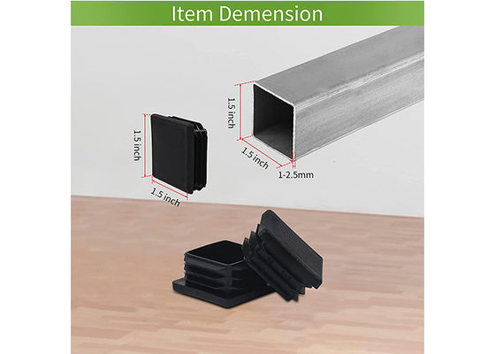Rechteckiger Zaun Post Caps 75mm x 75mm 200x200 4x4 Schwarz-Plastiknylon