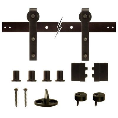 108 Zoll 6.6FT 2 Meter Scheunen-Tor-Hardware-antike gleitende Scheunen-Tür-Hardware-Messing-Bronze-