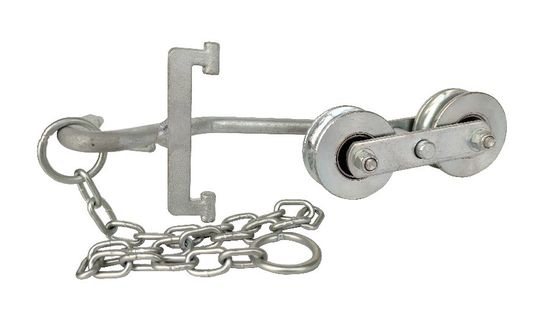 64mm weißer Zink-Bananen-Aufhänger-Rollen-Flaschenzug-Bananen-Bauernhof-hängende System-Zusätze
