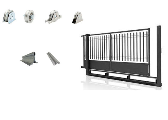 Tragende Rollen eines rollende schwarze Goldrades und wohle runde Tor-Hardware