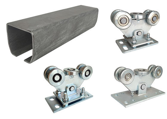 Räder des u-Nut-untere Stahlbahn-freitragende Tor-System-5