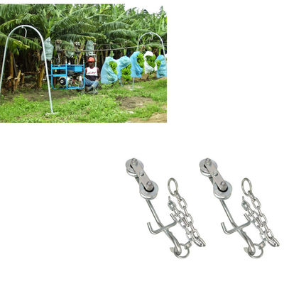 Silberne 64mm Bananen-Bauernhof-Laufkatzen-Rolle, die glatt arbeitet