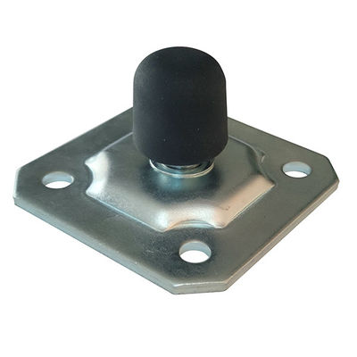 silberner verzinkter Torstopper mit quadratischer regelnder Grundplatte für das Schieben/Pendeltür