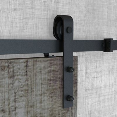 Doppelte Innenscheunen-Tür-Hardware Kit Matte Black Wall Mounted