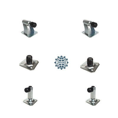 Silberner verzinkter justierbarer Metalltor-Stopper mit Gummipuffer