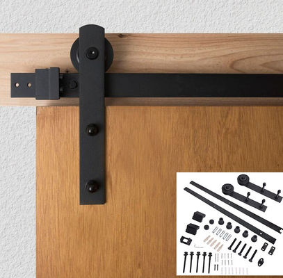 Ich forme schwarze Scheunen-Tür-Hardware-Bahn Kit For Single Door