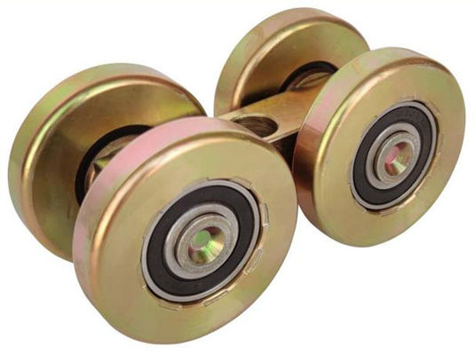 48mm gelbe Zink-Falttür-Stahlrolle mit einem zentralen Loch-Block