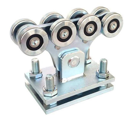 48mm weißer GI Stahl8 Kragbalken-Tor-Rad mit justierbarer Platte