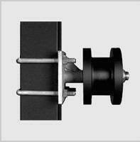 Nylon-Rod Black Roller 4 Zoll galvanisierte Runde und Quadrat