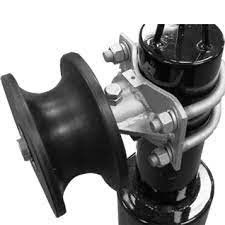 Quadratisches Runde PA Rod Black Wheel Rollers 4&quot; heißes Bad galvanisiert
