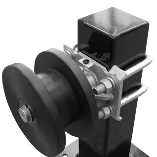 Quadratisches Runde PA Rod Black Wheel Rollers 4&quot; heißes Bad galvanisiert