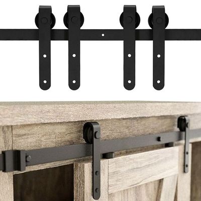 5Ft Mini Single Barn Door Hardware Kit Classic Strap J Form-Aufhänger