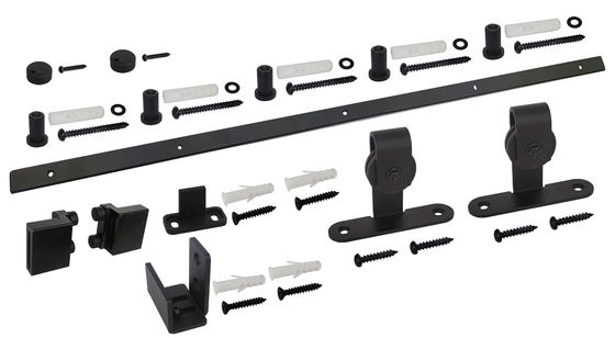 Super-Mini Top Mount Mini Barn-Tür-Hardware Kit Black