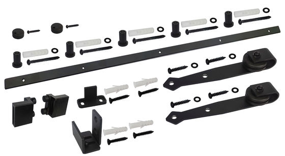 Festes Stahl-Mini Barn Door Hardware Black-Pulver beschichtet