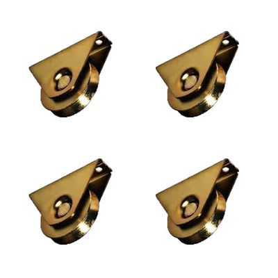 2 Zoll-Messingschiebetür-Flaschenzug-weißes Zink-Goldzink