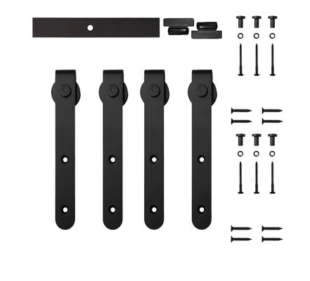 Schwarzpulver-überzogenes Kabinett Mini Barn Door Hardware Kit für doppelte Tür