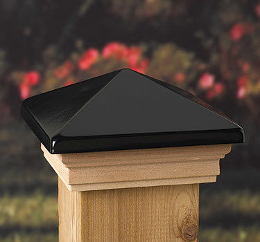 Schwarze Matte Finish Powder Pyramid Post-Kappen für hölzernen Posten-Zaun
