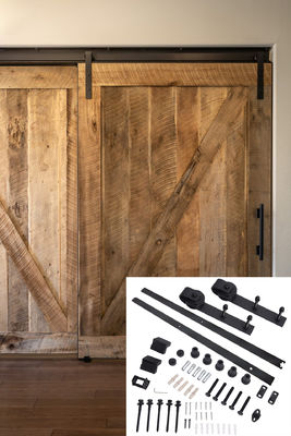 Schwarze Matte Classic Design Single Barn-Tür-Hardware-Bahn-Rollen-Ausrüstung